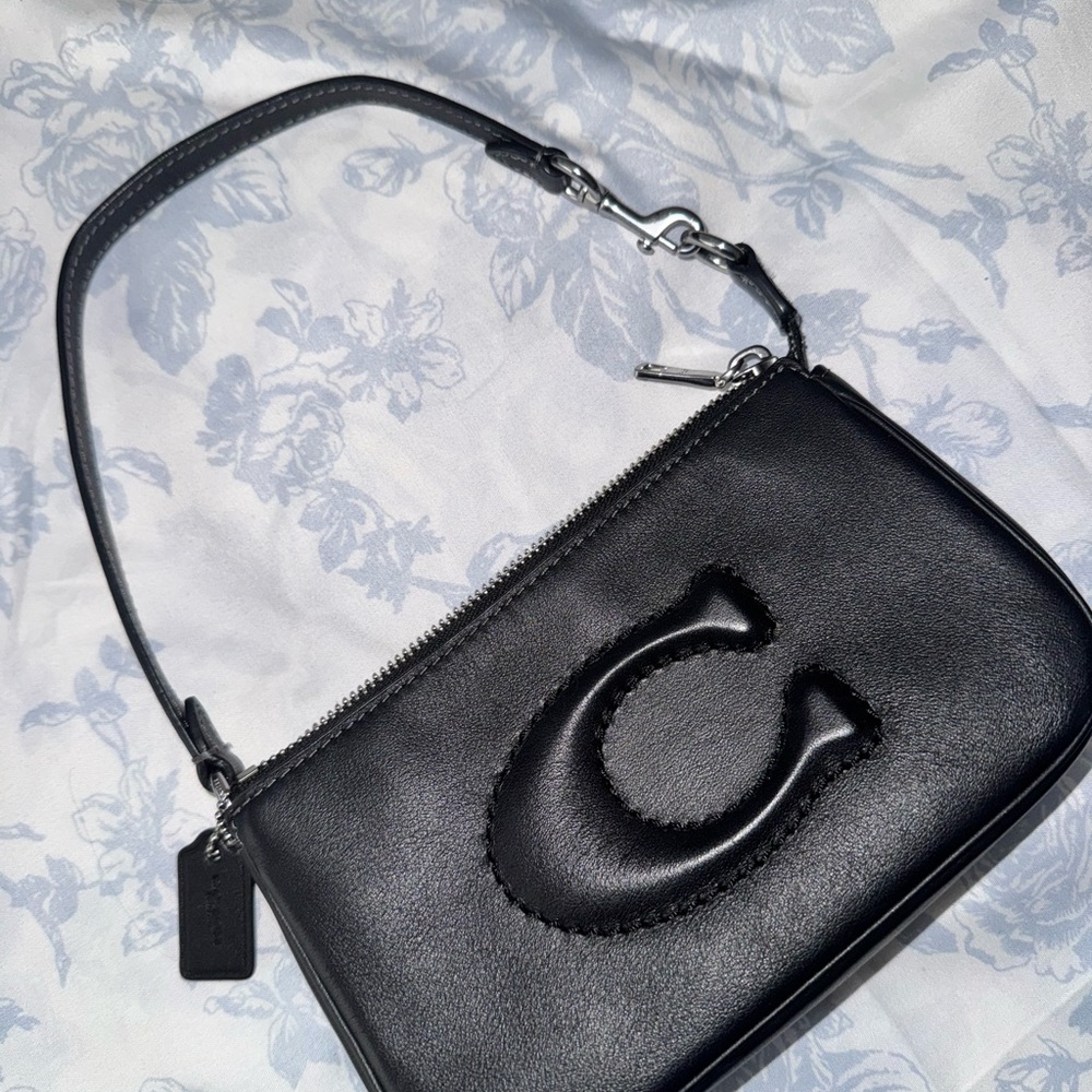 Coach Black Shoulder Bag with Iconic C Logo